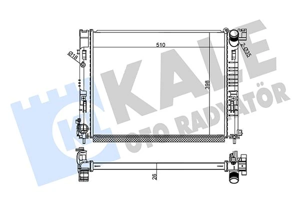 Su Radyatörü Renault Clio V 1.5dci 19 > Mt Brazing 510x398x26
