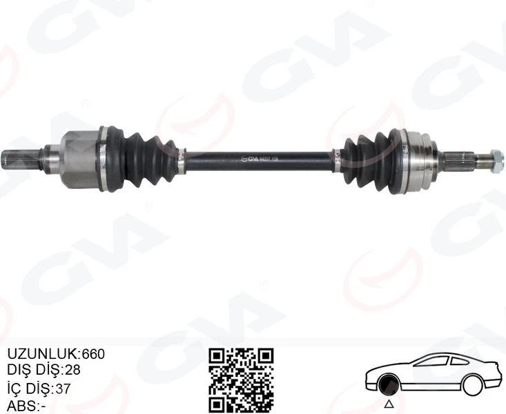 Komple Aks Ön Sol Peugeot P508 18 P3008 18 P5008 16 Citroen C4 18 C5 Aircross 18 1.2-1.5-1.6 Bl Uehdi-Puretech-Thp Opel Grandland 1.2-1.5-1.6 Otomati̇k 28x37x660