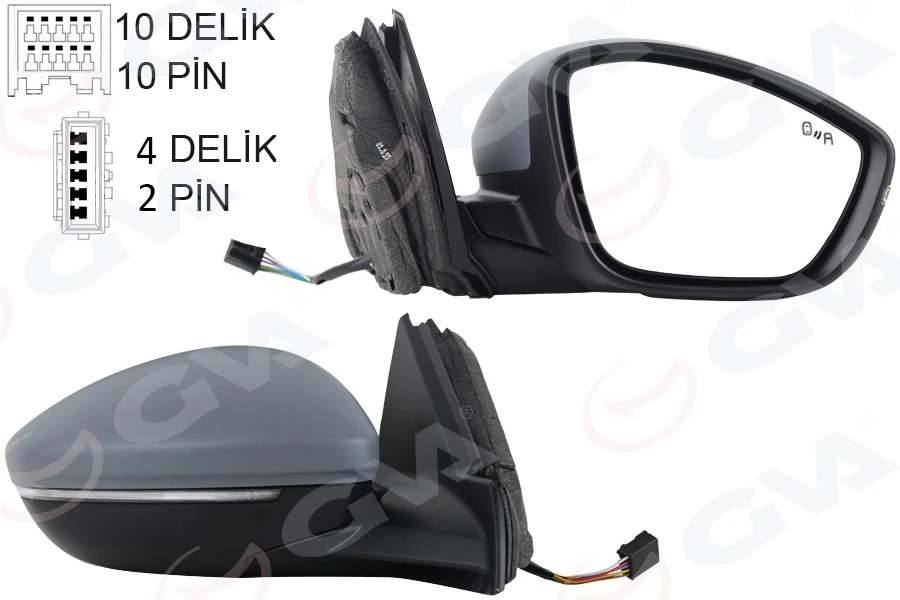 Dış Di̇ki̇z Aynası Sağ Corsa 19-Elekti̇rkli̇ Katlanabi̇li̇r Isitmali Si̇nyalli̇ Sensorlü Astarli Konveks