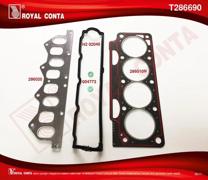 Üst Takım Conta Clio I 91> 1.8 Laguna-Megane I 95> 1.8-2.0 F3p 710/f3p 714 Keçesi̇z