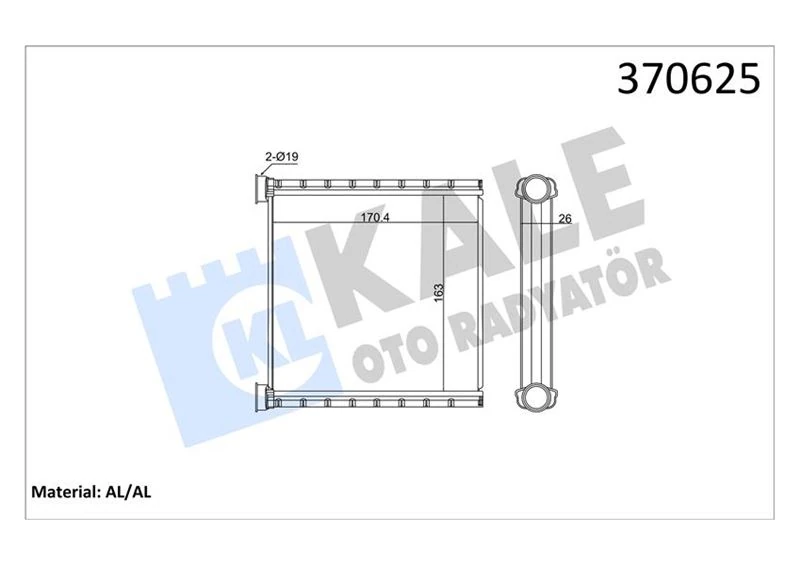 Kalori̇fer Radyatörü Volkswagen Crafter 2.0tdi 18 >borusuz Brazing Al-Al 26mm