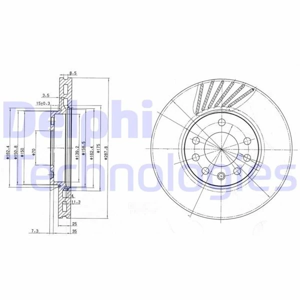Ön Fren Aynası Vectra B 96 02 Saab 9-2/9-3 93 03 288x25x7dlxhavali 32025723-569357-93182306