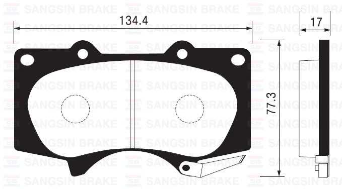 Ön Fren Balata Toyota Hilux 3.0l 1kd-Ftv Kun26 4x4 09-11 / Land Cruiser Prado 4.0l 1gr-Fe Grj150 09-> 3.0l 1kd-Ftv Kdj120 D-4d 03-09 / Mitsubishi Pajero 3.2l 4m41 V98w 07->