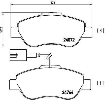 Ön Balata Doblo 1.3-1.6-1.9 Jtd 02 > Fiorino 1.3-1.4 Mtj 08 > Fiat 500 1.4 07 >