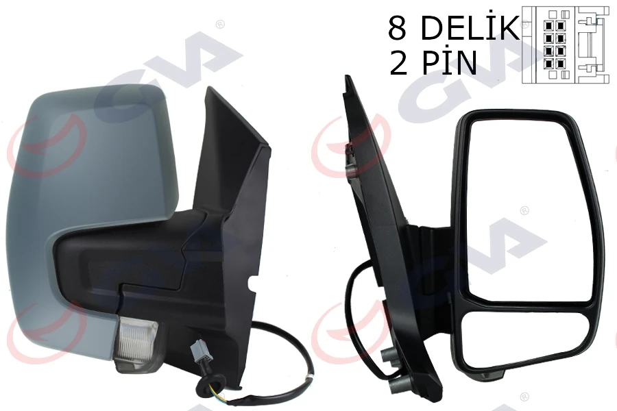 Dış Di̇ki̇z Aynası Sağ Transi̇t Custom V362 12> 17 Mekani̇k Astarli Si̇nyalli̇