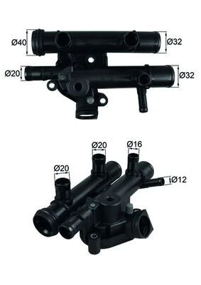 Termostat Komple 83 C Laguna II 01>07 Trafic II 06> Master II 01>10 Movano 01>10 Vivaro 06> 2.2d Ci 2.5dci G9u/g9t