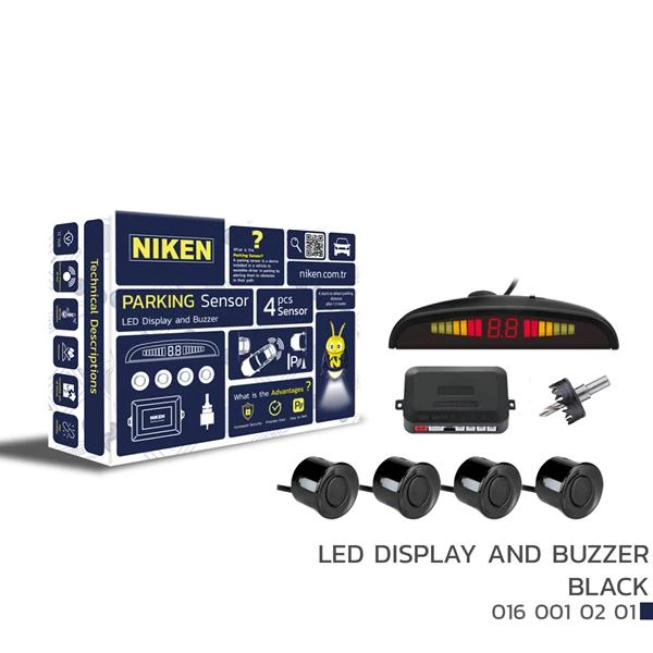 Park Sensörü LED Ekran Ses İkazli Si̇yah 22mm