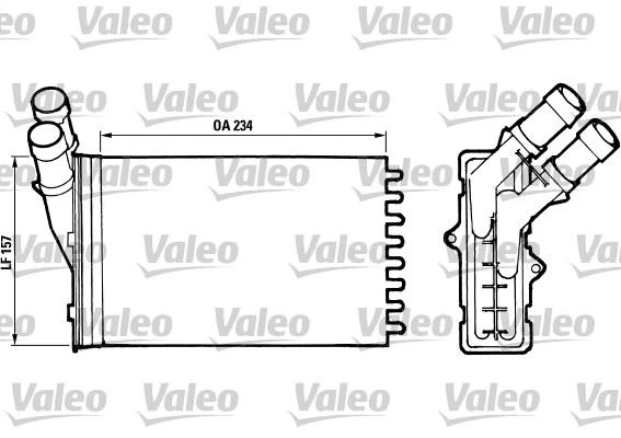 Kalori̇fer Radyatörü Berlingo-Partner 96 Xantia 95-98 Xsara 99-05 306 93-01 234x157