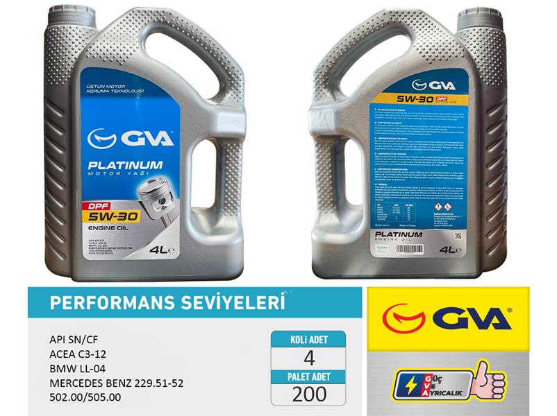 GVA Motor Yağı 5W30 4 LT