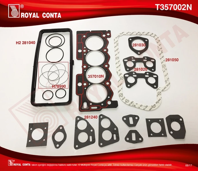 Motor Takım Conta Ax-Bx-C15-Saxo-Xsara-Zx-C3 1.1-1.4 Lt. K1f-K1g-K2a-K2b-Tu1m-Tu3m