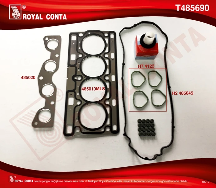 Motor Takım Conta Clio II 01>06 Clio III 05>14 Clio IV 12>symbol II 08>14 Logan 04> Sandero 08> 1.2 16v D4f