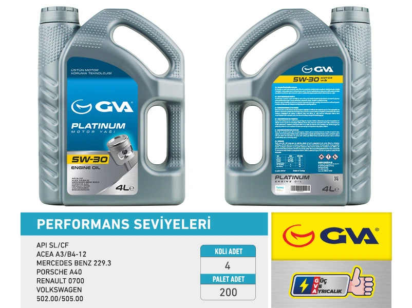 GVA Motor Yağı 5W30 4 LT