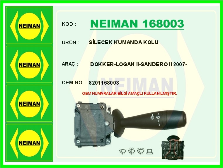 Si̇lecek Kumanda Kolu Dokker-Logan II-Sandero II 2007 -