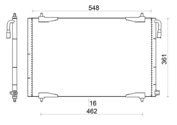 Kli̇ma Radyatörü Kondanser Peugeot P206 98>09 1.1-1.4-1.6-2.0-1.4hdi-1.6hdi