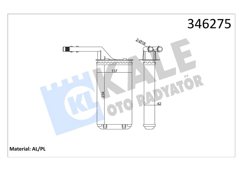 Kalori̇fer Radyatörü 106 91-96 Saxo 96-03 Ax 91-96 234x138