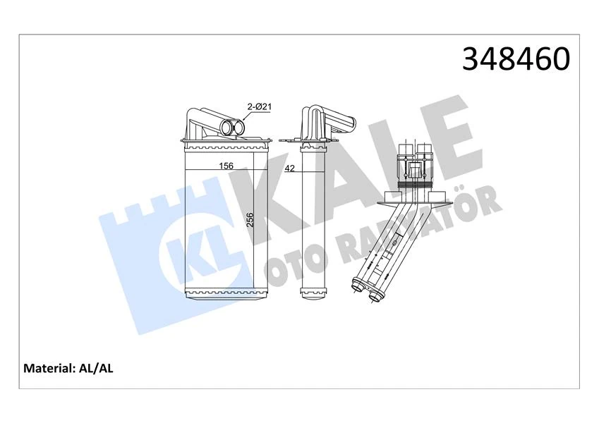 Kalori̇fer Radyatörü Laguna I 1.8i-1.9 Dci-2.0i 94 -
