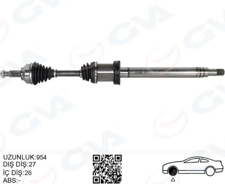 Komple Aks Ön Sağ Jaguar X-Type I X400 2.2 D 954mm