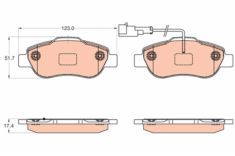 Ön Fren Balatasi Fiat 500 07> Panda 12> 1.2 1.3d Mtj