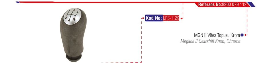 Vi̇tes Topuzu Renault Megane II 02> Clio III 04> Dacia Logan 04> 5 İleri̇-Krom Kapak