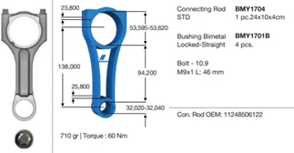 Piston Kolu BMW N57 D30 N57s F10 12>16 F01 F02 F03 F04 12>15 E70 11>13 F15 13>18 E71 E72 11>15
