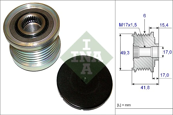 Alternatör Şarj Di̇namo Kasnaği Grandland-P207-P208-P308-P508-P3008-P5008-Partner Tepee-Berlingo-C3-C4-C5-Ds3-Ds4 1.6 Vti-Thp Mi̇ni̇ Cooper 06 > 6 Kanal