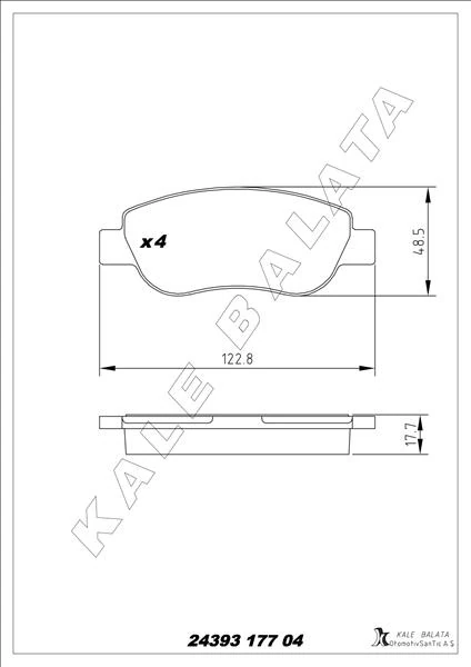 Ön Balata Fiat Palio 96> 1.2 1.4 Renault Megane II 02> Scenic II 02> 1.4 1.5dci