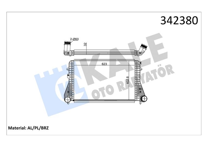 Turbo Radyatörü Intercooler Volkswagen Caddy III-Golf Vi Audi A3-TT-Leon Skoda Octavia Al-Pl-Brz