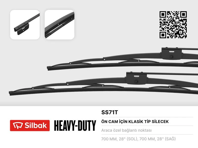 Si̇lecek Süpürgesi̇ 700mm Isuzu Lux-Roybus-Classic-Iveco M50/karsan Jest-Tata Lp613 Ym