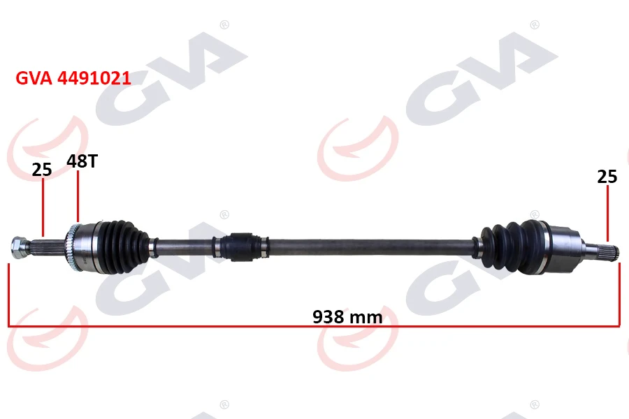 Komple Aks Sağ Hyundai İ20 1.4l D4fc Crdi̇ 08-15 ABS Li̇ 25x27-ABS 48 Di̇ş Komple Boy 938mm