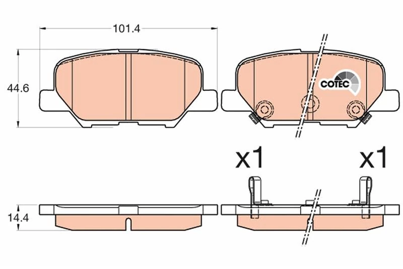 Arka Balata P4008 1.6-1.8hdi̇ 12>mitsubishi Asx 10>outlander Ill 2.0-2.0 4wd-2.2