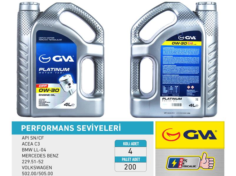 GVA Motor Yağı 0W30 4 LT