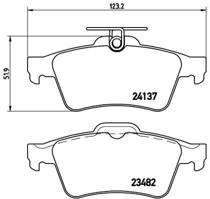 Arka Balata Focus II Cmax 03 Connect 02 Laguna III 07 Opel Vectra C 02 Signum 03 Citroen C5 08 Peugeot P508 10 18 1647875980-4254.a8