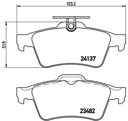 Arka Balata Focus II Cmax 03 Connect 02 Laguna III 07 Opel Vectra C 02 Signum 03 Citroen C5 08 Peugeot P508 10 18 1647875980-4254.a8