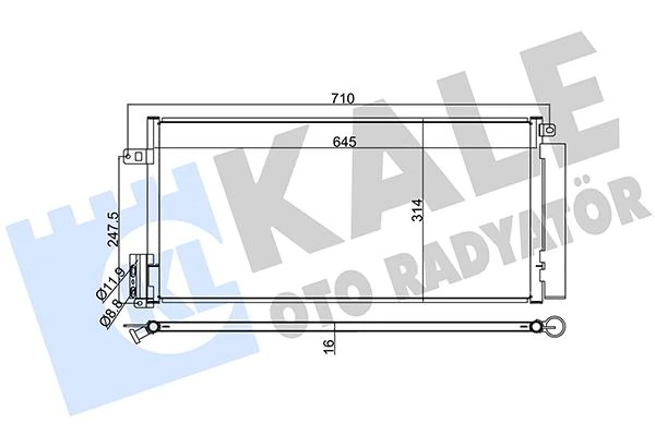 Klima Radyatoru Opel Corsa D-Combo 06> Fiat Grande Punto-Bravo II-Linea 1.3-1.7 Cdti-Mtj 1.6t Al/al 625x295x16