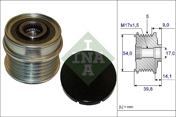 Alternatör Kasnaği Rulmanli Bravo-Doblo-Linea-Punto-500-500c-L-X-Combo-Giulietta-Mito 1.4