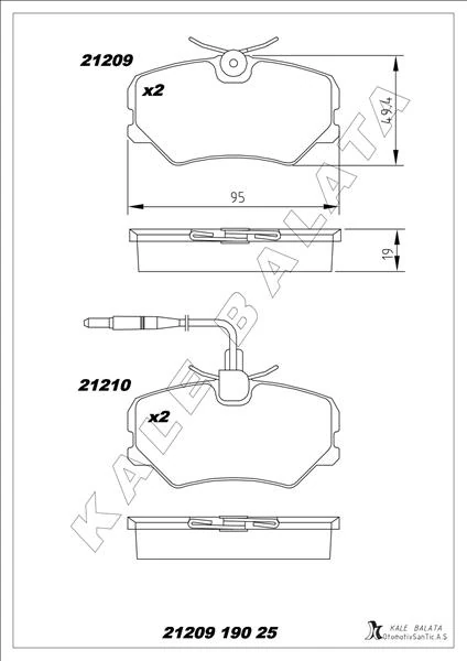 Ön Fren Balatasi P306 2.0 S16 1993-97-P405 1.6i 1.8i 2.0i 1.9 Sri-2.0 Mi16 Citroen Zx 2.0 Fi̇şli̇