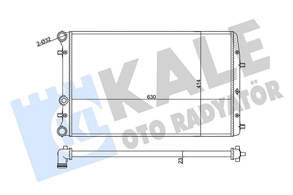 Su Radyatörü Volkswagen Polo 02 >seat Cordoba-Ibiza III 02 >skoda Fabia 99 > 1.2 1.4 1.6 16v 1.9tdi Mt Ac Nac Mekani̇k 630x414x23 6q0121253q-6qe121253a