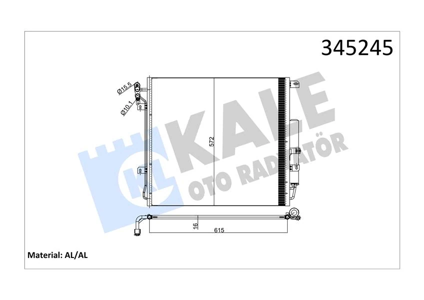 Klima Radyatoru Discovery 3 L319 04>09 Range Rover Sport I L320 06>10