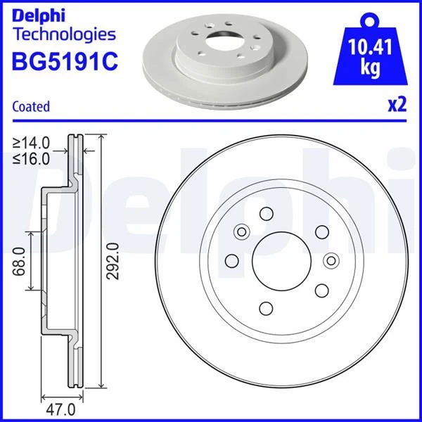 Arka Fren Diski Renault Megane E Tech 23 Austral 23 Nissan Qashqai III J12 23 292x16x5 Delik Havalandirmali