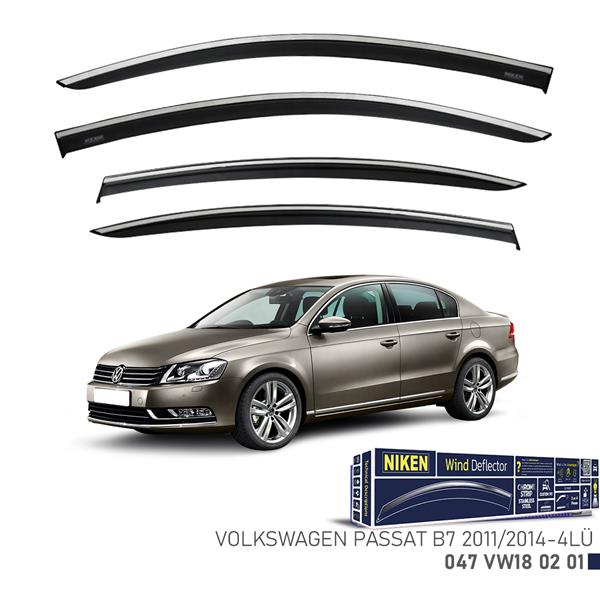 Kromlu Cam Rüzgarliği Volkswagen Passat B7 2011-2014-4lü