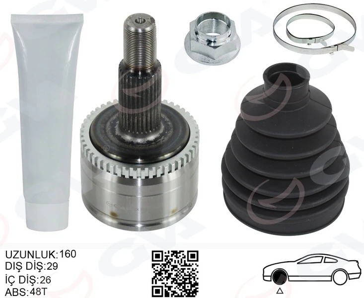 Aks Kafasi Dış Ön Dis Sağ/sol Discovery 3 L319 Discovery 4 L319 R.r Sport I L320 160mm