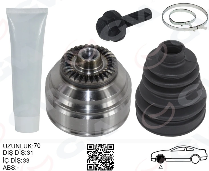 Aks Kafasi Ön Sağ/sol BMW F20 F22 F30 F32 F33 F34 F36 E84 70mm
