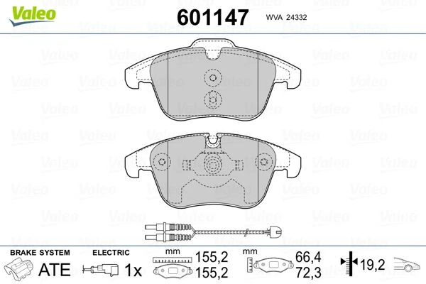 Ön Fren Balatasi Fi̇şli̇ P407 04>10 2.0 Hdi P508 10>18 C5 1.6 1.8 2.0 1.6 Hdi-2.0 Hdi 08>16