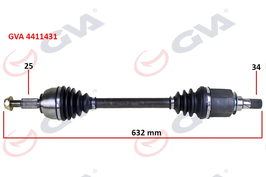 Komple Aks Sol Renault Fluence 09-Megane IV 1.5 Dci̇ 6 Vi̇tes Auto. 632mm
