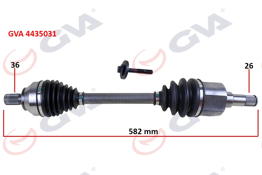 Ön Aks Komple Sol Ford Focus II 1.6tdci̇ 04>11-Cmax 1.6tdci̇ 04>11 Volvo S40 II 04>12 S40 II 544 05>12 V50 545 05>12 1.6d-1.8-2.0d 26x36x583mm