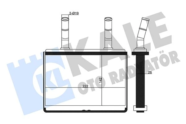 Kalori̇fer Radyatörü Hyundai Starex 2.5l D4bh. 4d56 Tc Tci 04-10 H100 2.5l D4bh Kamyonet 04-12 / Kia Bongo K2500 2.5l D4bh Tci̇ 03->-Alemi̇nyum