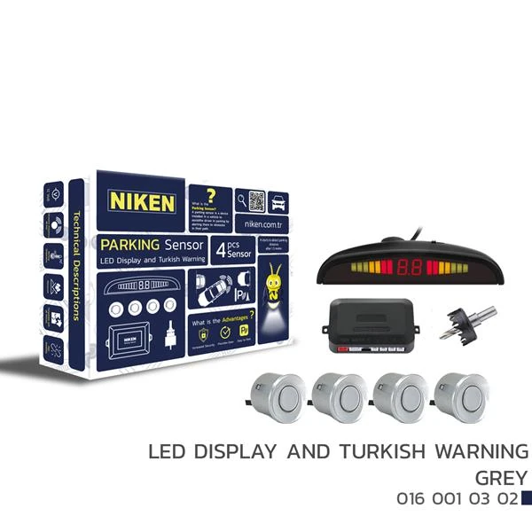 Park Sensörü LED Ekran Ve Turkce Uyari Gri̇ 22mm