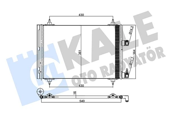 Kli̇ma Radyatörü Kondenser Peugeot P307-P307 SW Citroen C4-C5 2.0 Hdi 01-Al/al