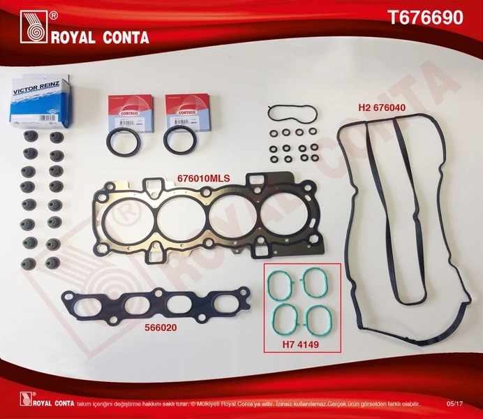 Üst Takım Conta Ford Focus II 1.6ti 115hp 07 > Focus III 1.6ti 105-120-125hp 10 > Mondeo IV 1.6 Ti