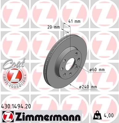 Ön Fren Aynası Corsa C 1.0-1.2 16v 01 11 ABS Li̇ 240x20x4dlxhavali